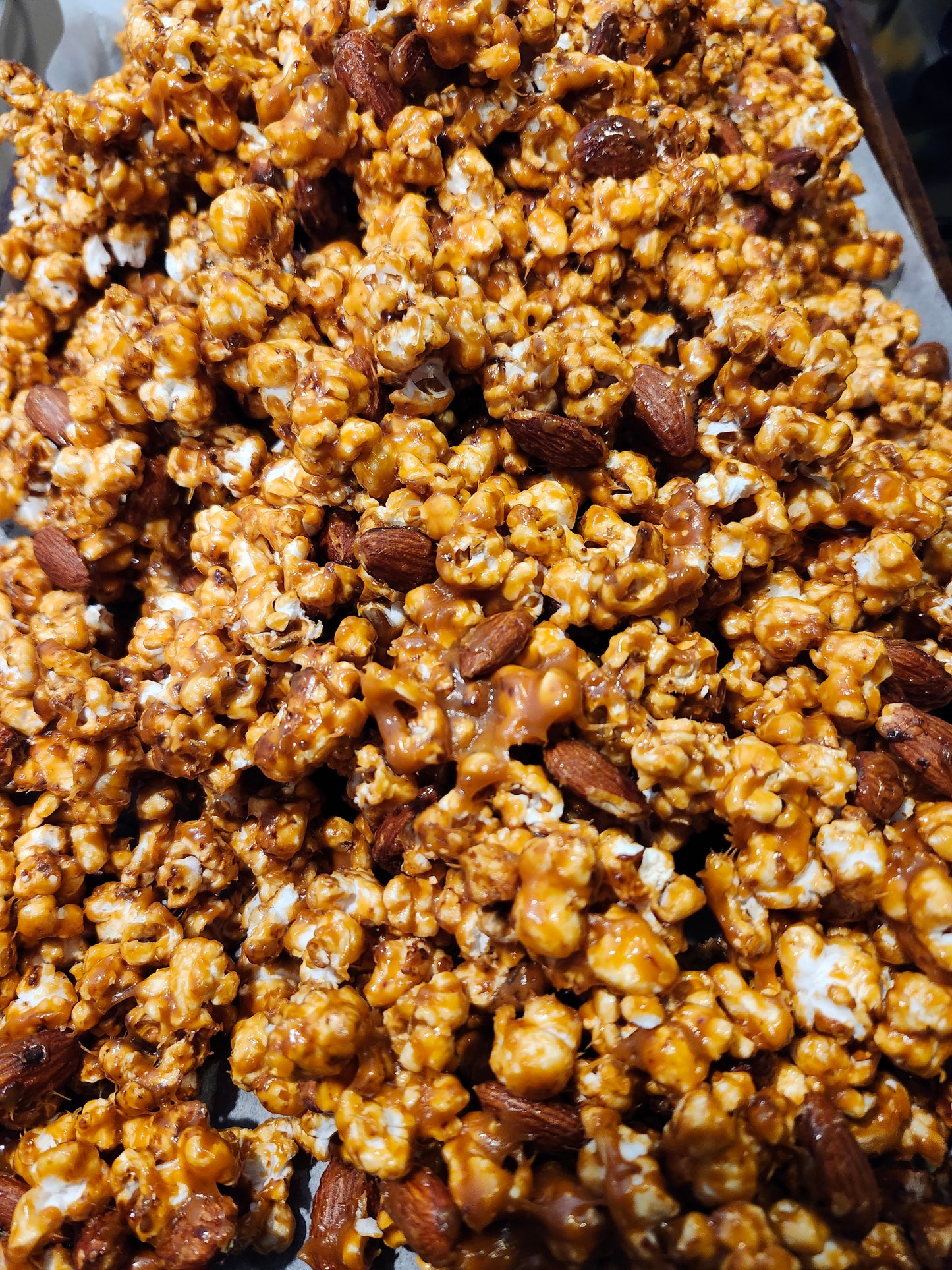 Caramel Almond Popcorn