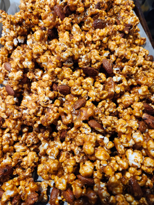 Caramel Almond Popcorn